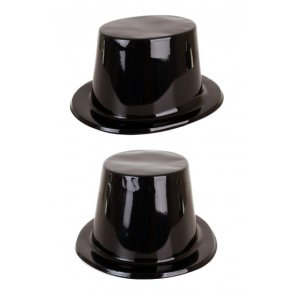 Tophat, Sort, Plastik