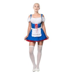 Kort bl� Tyrolerkjole, Oktoberfest babe