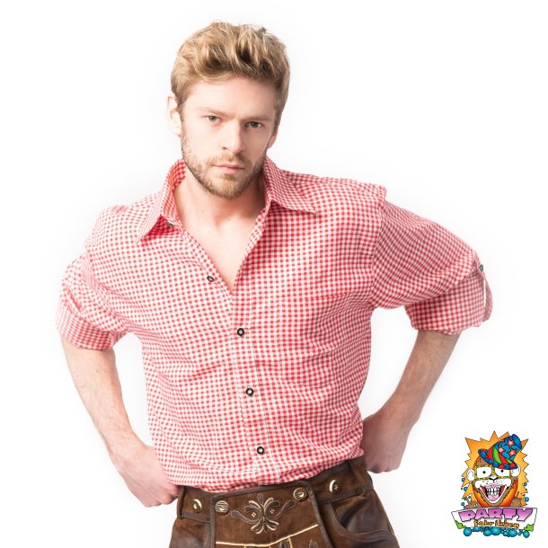 Tyrolerskjorte rdternet polyester
