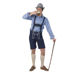 Billige lederhosen shorts bl� Gustav