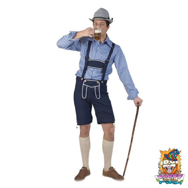Billige lederhosen shorts bl� Gustav