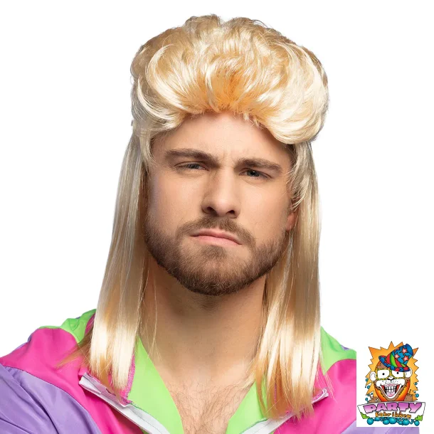 Blond Mullet paryk. 