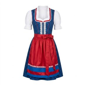 Tyroler kjoler bl�/r�d