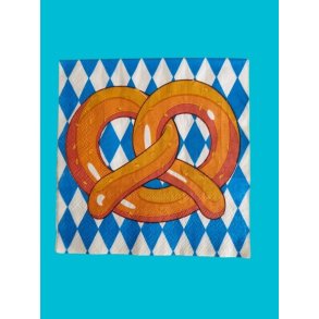 Oktoberfest servietter, motiv Bretzel