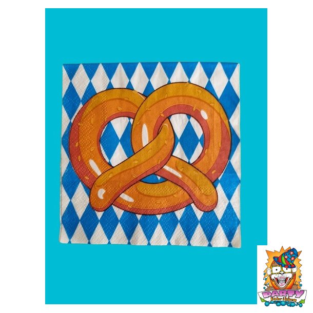 Oktoberfest servietter, motiv Bretzel