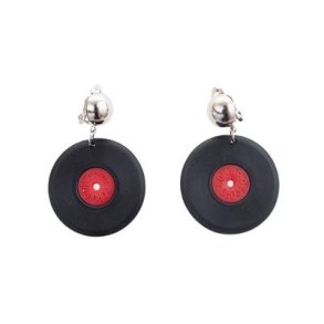 discoreringe med vinylplade-vedhng