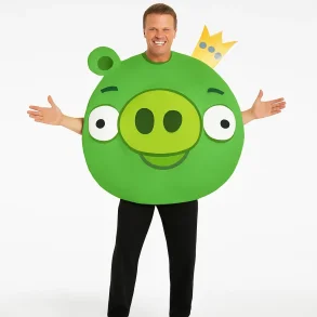 Gr�n Angry Bird kostume voksne