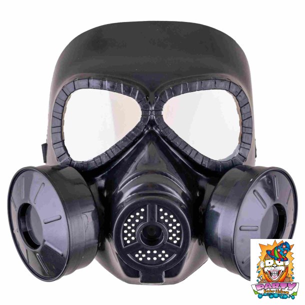 Gasmaske sort voksne