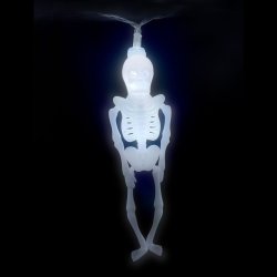 Halloween Lysk�de med 10 LED-skeletter