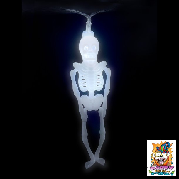 Halloween Lysk�de med 10 LED-skeletter