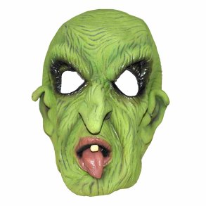 Gr�n Heksemaske til Voksne