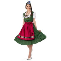 Gr�n plus size kn�lang oktoberfest kjole