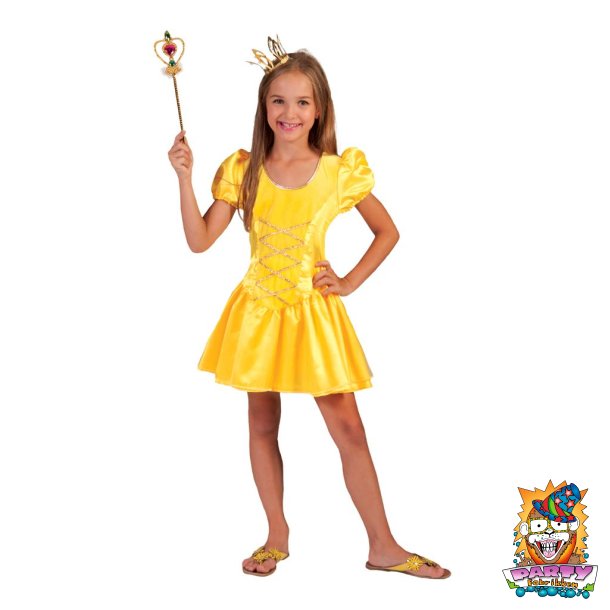 Prinsesse Gul kort kjole