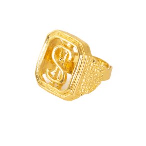 guldring med dollartegn