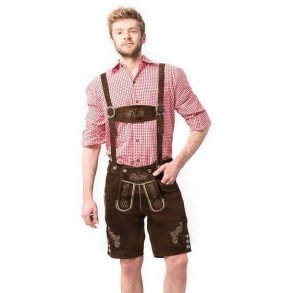 Ralf, gte korte brune lederhosen