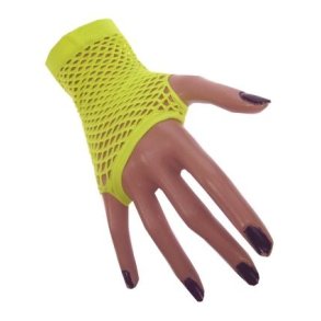 80'er nethandsker korte gule 