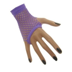 80'er nethandsker korte lilla 