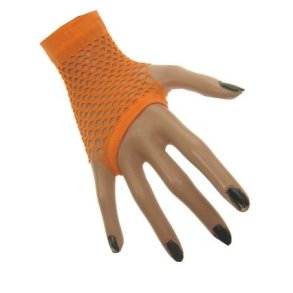 80'er nethandsker korte orange 