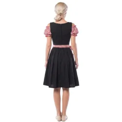 Tyrolerkjole, Anne - Ruth, lang R�d og sort