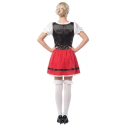 Tyrolerkjole Martina r�d og sort