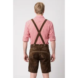 Ralf, �gte korte brune lederhosen