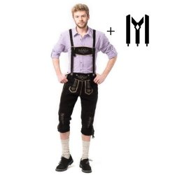 Peter Kn�lange sorte L�der lederhosen