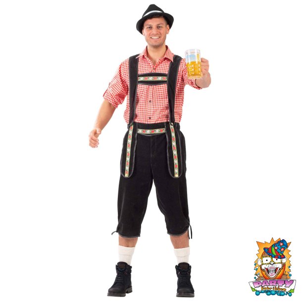 sorte oktoberfest bukser m�nd