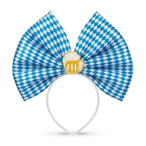 Oktoberfest h�rb�jle med bl�/hvid sl�jfe