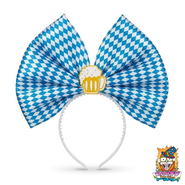 Oktoberfest h�rb�jle med bl�/hvid sl�jfe