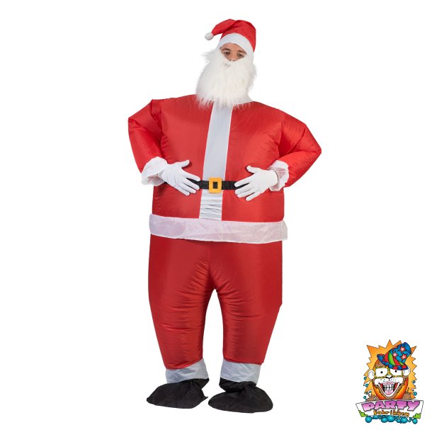 oppustelige julemands kostume