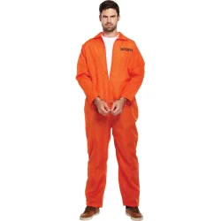 Orange fangedragt med h�ndjern