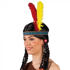 indianerpandeb�nd med fjer