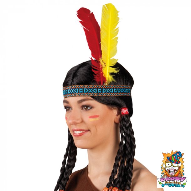 indianerpandeb�nd med fjer