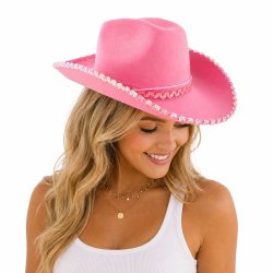 Cowboyhat i pink / lyser�d