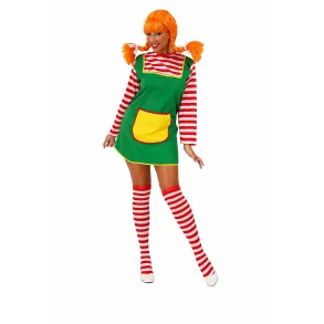 Pippi Langstr�mpe kostume til kvinder