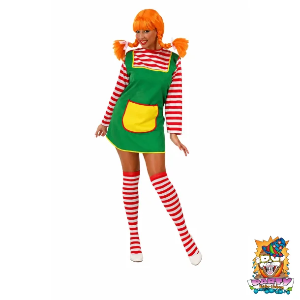 Pippi Langstr�mpe kostume til kvinder