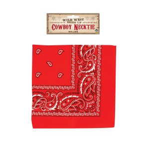 Bandana trklde rd med hvidt mster