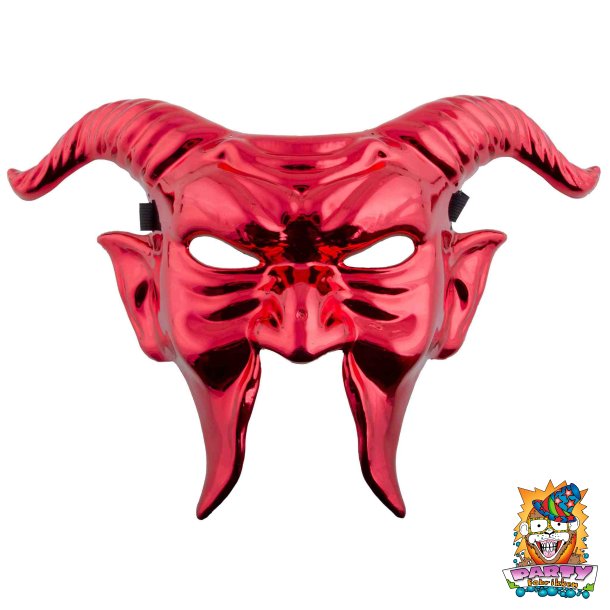 R�d Dj�vlemaske med Horn