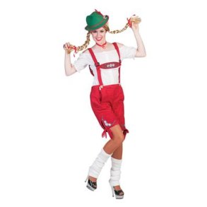 r�de tyrolershorts kvinde