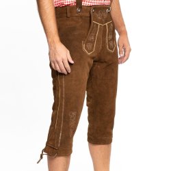 Rudi �gte lederhosen, m�rkebrun med seler