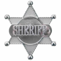 Sheriffstjerne - Badge til udkl�dning