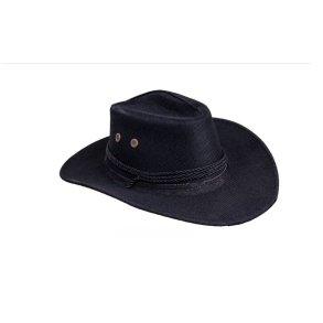 Sort cowboyhat til voksne