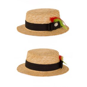 strhat,  med fjer og sort bnd