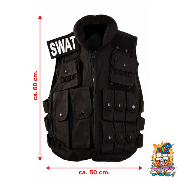 SWAT vest- Kostume luksus (Onesize)