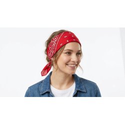 Bandana t�rkl�de r�d med hvidt m�ster
